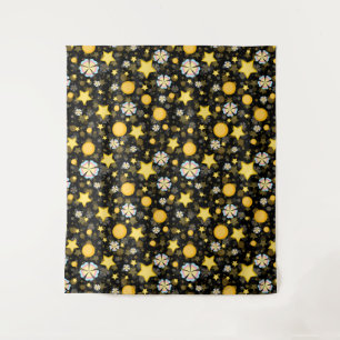 Tenture Conception de motif de fleurs d'étoiles solaires s
