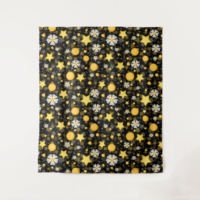 Tenture Conception de motif de fleurs d'étoiles solaires s (Devant)