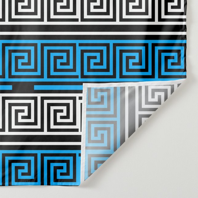 Tenture Conception de motif de frise à clé grecque bleu no (Créateur téléchargé)