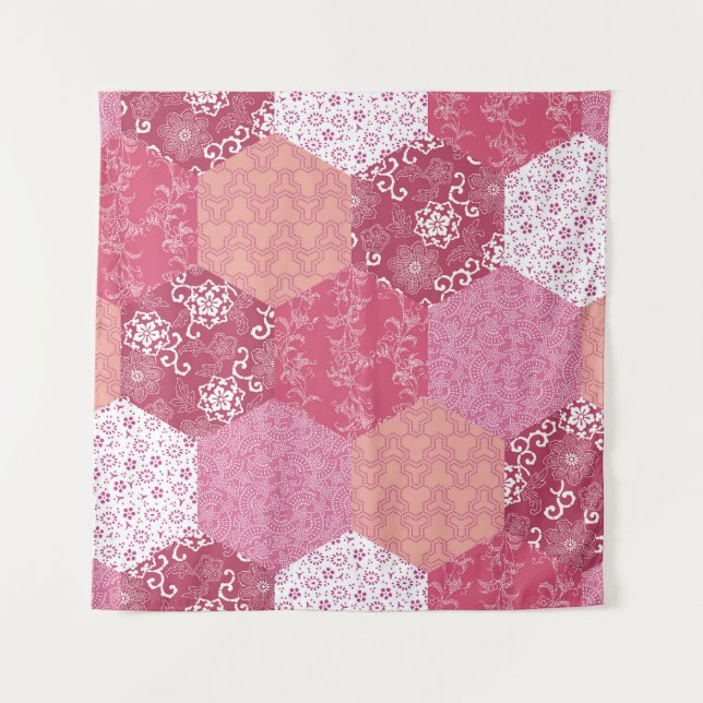Tenture Conception de Motif de Patchwork de style japonais (Devant)
