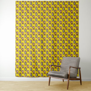 Tenture Conception de motif singe jaune 
