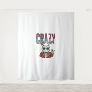 Tenture Conception de T-Shirt avec gravure vintage de chat