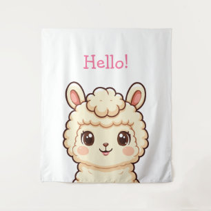 Tenture Conception d'illustration de lama mignon