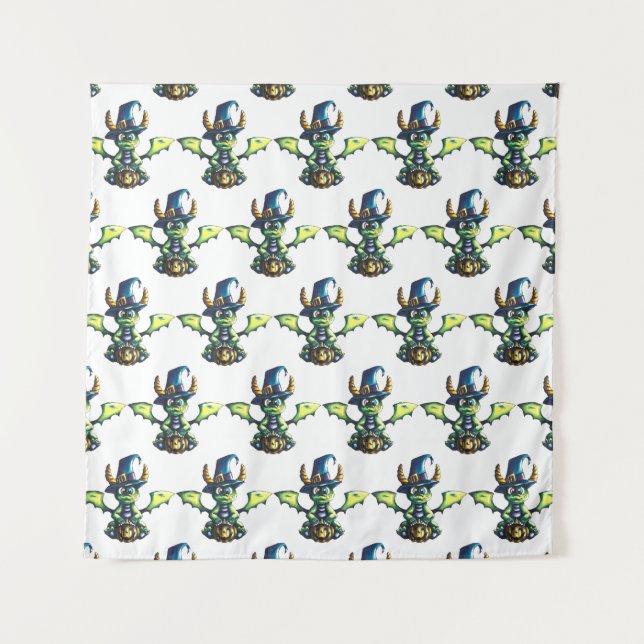 Tenture Conception magique du dragon d'Halloween (Devant)