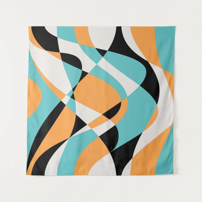 Tenture Conception Motif sans faille Abstraite Waves (Devant)