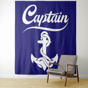 Tenture Conception nautique d'ancre de voilier capitaine