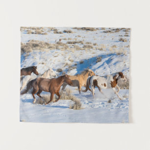Tenture Conduite de chevaux en hiver au Hideout Ranch