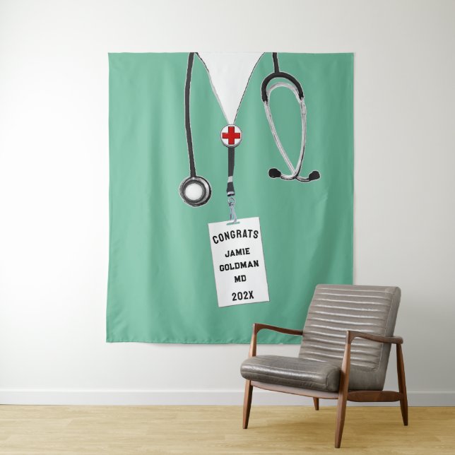 Tenture Congrats Médicales personnalisés (En situation)