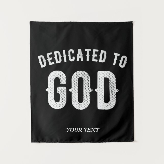 TENTURE CONSACRÉ À DIEU TEXTE BLANC PERSONNALISABLE (Devant)