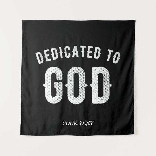 TENTURE CONSACRÉ À DIEU TEXTE BLANC PERSONNALISABLE (Devant)
