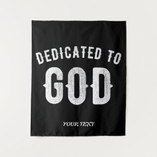 TENTURE CONSACRÉ À DIEU TEXTE BLANC PERSONNALISABLE