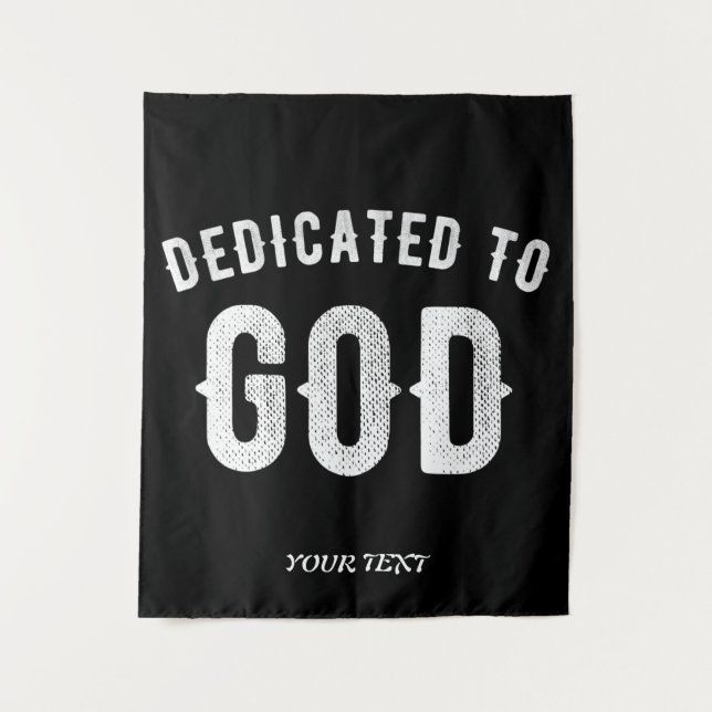 TENTURE CONSACRÉ À DIEU TEXTE BLANC PERSONNALISABLE (Devant)