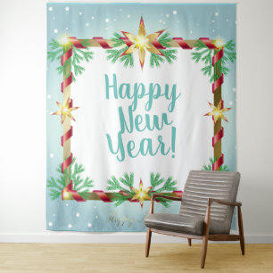 Tenture Conte de fées de Noël. Imaginaire Vintage de neige