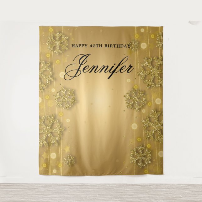 Tenture Contexte 40e anniversaire Parties scintillant d'hi (Devant)