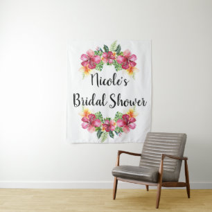 Tenture Contexte botanique de Luau de ketmie florale