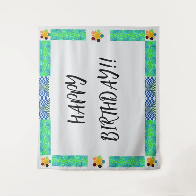 Tenture Contexte d'anniversaire (Devant)