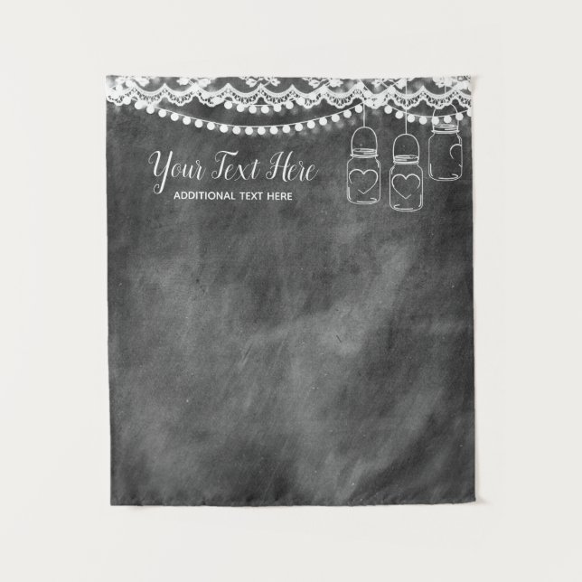 Tenture Contexte de cabine de photo de mariage de dentelle (Devant)