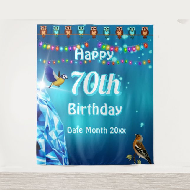 Tenture Contexte de fête d'anniversaire | Parties scintill (Devant)