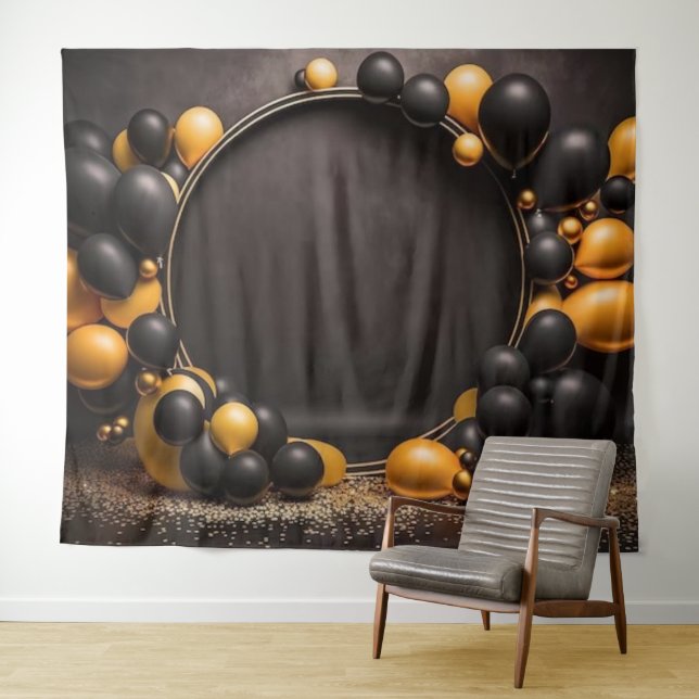 Tenture Contexte de l'anniversaire (En situation (horizontale))