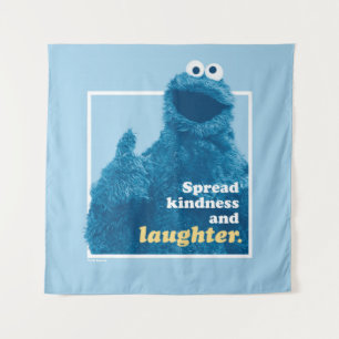 Tenture Cookie Monster Propager la gentillesse et le rir