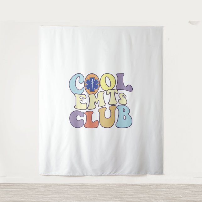 Tenture Cool Emts Club Technicien Médicale d'urgence (Devant)