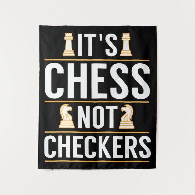 Tenture cool ses échecs pas checkers chèques joueurs cadea (Devant)