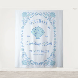 Tenture Coquillages et Cloches de Mariage Enterrement de V