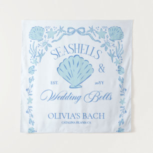 Tenture Coquillages et Cloches de Mariage Enterrement de V