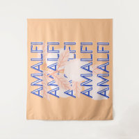 Côte d'Amalfi, Italie Travel Art, Preppy, Orange