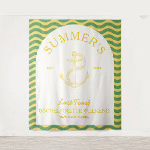 Tenture Côté moderne Tropical Retro Bachelorette jaune