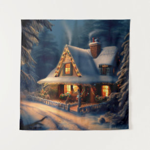 Tenture Cottage de Noël 1