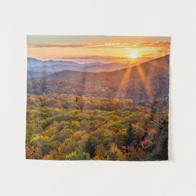 Tenture Coucher de soleil automnal depuis Beacon Heights (Devant (Horizontal))