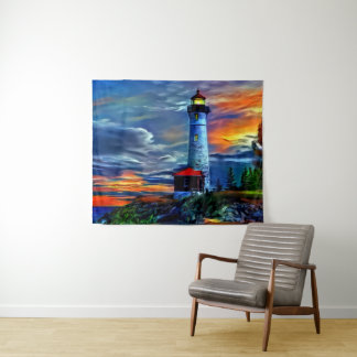 Tenture Coucher de soleil du phare