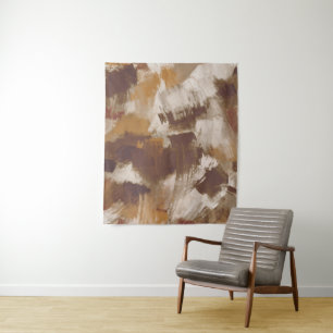 Tenture Couleurs de café Abstraites Paint Strokes