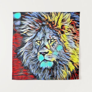 Tenture coup de pied couleur - lion king