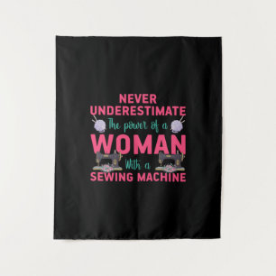 Tenture Couper Le Pouvoir D'Une Femme Avec Une Machine À C