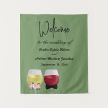 Couple de mariage au vin de fête d'accueil bohème 