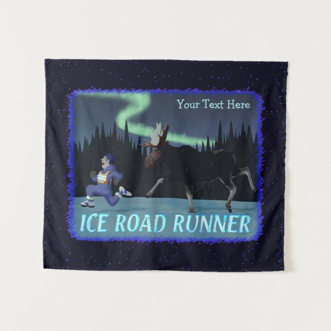 Tenture Coureur de route sur glace (Devant (Horizontal))