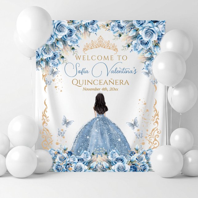 Tenture Couronne de conte de fée or et bleu bébé de robe d (Créateur téléchargé)