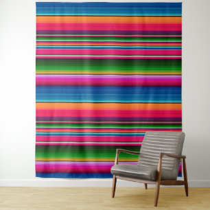 Tenture Couverture de fête mexicaine Toile de fond colorée