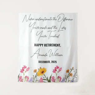 Tenture Couverture de retraite personnalisée fleur Cadeau 