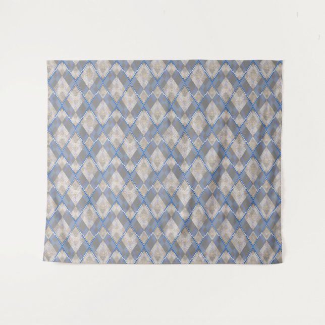 Tenture Couverture sherpa grise beige classique en forme d (Devant (Horizontal))