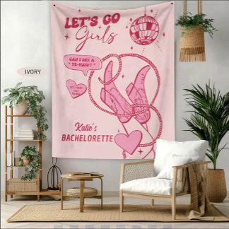 Tenture Cowgirl disco rose Tapestry de Rodéo de Nashville