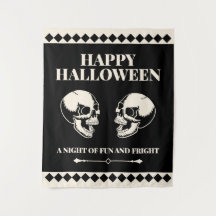 Crânes riants d'Halloween amusement et effroi