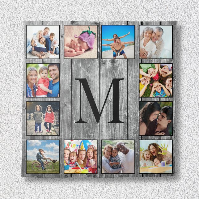 Tenture Create Your Custom Photo Collage Rustic Farmhouse (Créateur téléchargé)