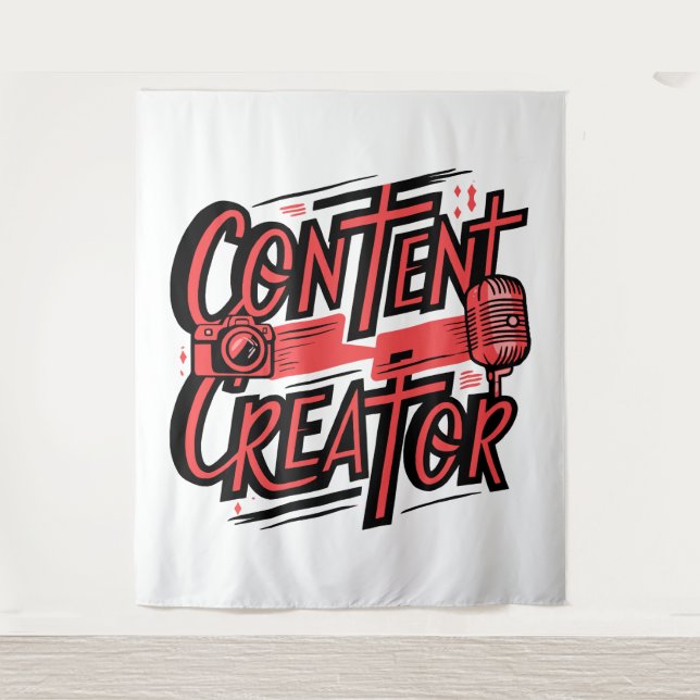 Tenture Créateur de contenu - Conception motivationnelle p (Devant)