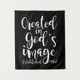 Tenture Créé à l'image de Dieu 1962 60e anniversaire