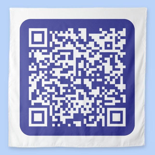 Tenture Créer un code QR scannable | Bleu foncé modifiable (Créateur téléchargé)