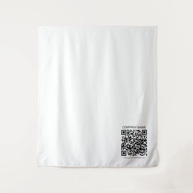 Tenture Créez votre propre code QR | Noir et Blanc (Devant)