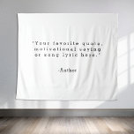 Tenture Créez votre propre devis<br><div class="desc">Créez votre propre tapisserie de devis personnalisée. Caractéristiques minimaliste typographie de machine à écrire.</div>